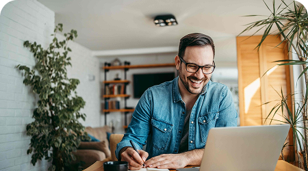 Finance professional working at desk managing accounting and financial tasks