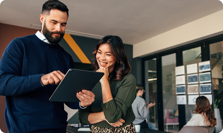 Offshore IT specialists working remotely on a tech project
